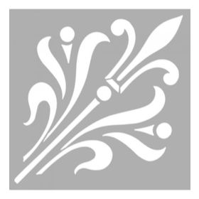 Artikel ST-1282 Pipe Köşe Desen Stencil Tasarımı 30x30 cm Kanvas Tablo