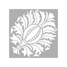 Artikel ST-1283 Cone Kozalak Motif Stencil Tasarımı 30x30 cm Kanvas Tablo