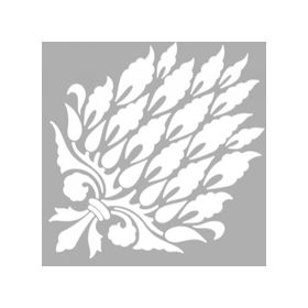 Artikel ST-1284 Cone Kozalak Motif 2 Stencil Tasarımı 30x30 cm Kanvas Tablo