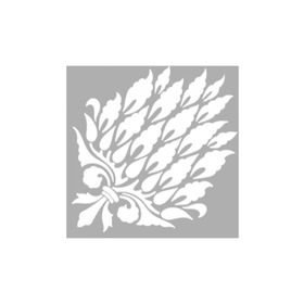 Artikel ST-1284 Cone Kozalak Motif 2 Stencil Tasarımı 30x30 cm Kanvas Tablo
