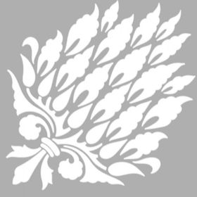 Artikel ST-1284 Cone Kozalak Motif 2 Stencil Tasarımı 30x30 cm Kanvas Tablo