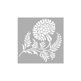 Artikel ST-1286 Poma Çiçek Motif Stencil Tasarımı 30x30 cm Kanvas Tablo