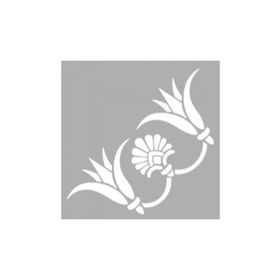 Artikel ST-1293 Tulip Çiçek Motif Stencil Tasarımı 30x30 cm Kanvas Tablo