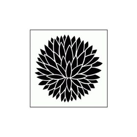 Artikel ST-1294 Tulip Çiçek Motif 2 Stencil Tasarımı 30x30 cm Kanvas Tablo