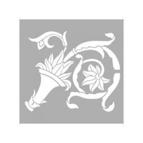 Artikel ST-1299 Floral Köşe Motifi Stencil Tasarımı 30x30 cm Kanvas Tablo