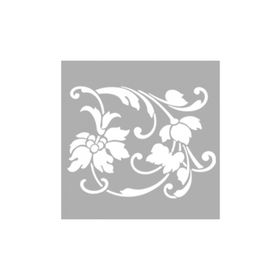Artikel ST-1304 Daniella Çiçek Motif Stencil Tasarımı 30x30 cm Kanvas Tablo