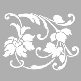 Artikel ST-1304 Daniella Çiçek Motif Stencil Tasarımı 30x30 cm Kanvas Tablo
