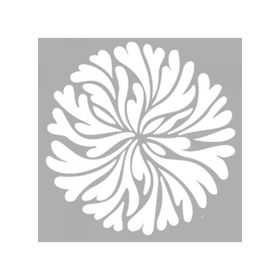 Artikel ST-1307 Rhea Mercan Motif Stencil Tasarımı 30x30 cm Kanvas Tablo