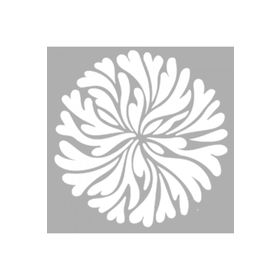 Artikel ST-1307 Rhea Mercan Motif Stencil Tasarımı 30x30 cm Kanvas Tablo
