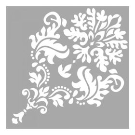 Artikel ST-1314 Lillian Damask Motif Stencil Tasarımı 30x30 cm Kanvas Tablo