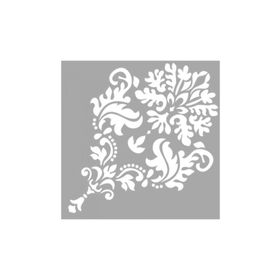 Artikel ST-1314 Lillian Damask Motif Stencil Tasarımı 30x30 cm Kanvas Tablo