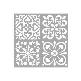 Artikel ST-1315 Nellie Karışık Karo Stencil Tasarımı 30x30 cm Kanvas Tablo