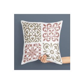 Artikel ST-1315 Nellie Karışık Karo Stencil Tasarımı 30x30 cm Kanvas Tablo