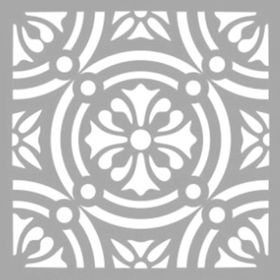 Artikel ST-1319 Hayley Karo Stencil Tasarımı 30x30 cm Kanvas Tablo