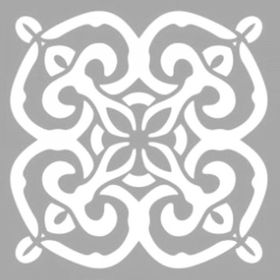Artikel ST-1321 Scarlet Karo Stencil Tasarımı 30x30 cm Kanvas Tablo
