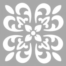 Artikel ST-1322 Tara Karo Stencil Tasarımı 30x30 cm Kanvas Tablo