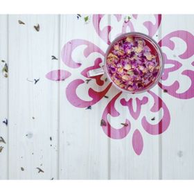 Artikel ST-1322 Tara Karo Stencil Tasarımı 30x30 cm Kanvas Tablo