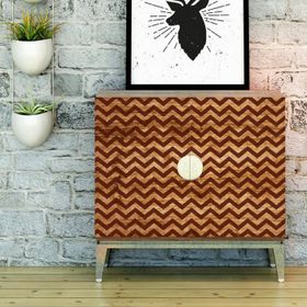 Artikel ST-133 Geometrik Desen 5 Stencil Tasarımı 30x30 cm Kanvas Tablo