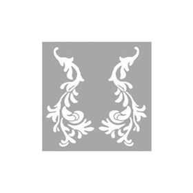 Artikel ST-1333 Heather Çiçek Motif Stencil Tasarımı 30x30 cm Kanvas Tablo