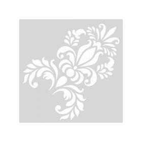 Artikel ST-1334 Lacey Damask Motif Stencil Tasarımı 30x30 cm Kanvas Tablo