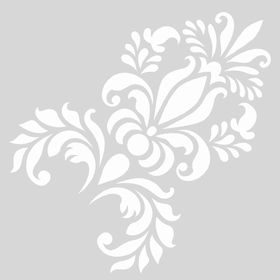 Artikel ST-1334 Lacey Damask Motif Stencil Tasarımı 30x30 cm Kanvas Tablo