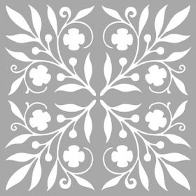 Artikel ST-1342 Millie Karo Stencil Tasarımı 30x30 cm Kanvas Tablo
