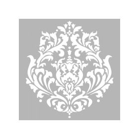 Artikel ST-1344 Bertha Damask Desen Stencil Tasarımı 30x30 cm Kanvas Tablo
