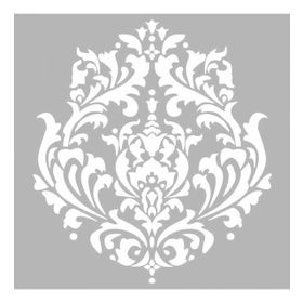 Artikel ST-1344 Bertha Damask Desen Stencil Tasarımı 30x30 cm Kanvas Tablo