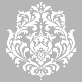 Artikel ST-1344 Bertha Damask Desen Stencil Tasarımı 30x30 cm Kanvas Tablo