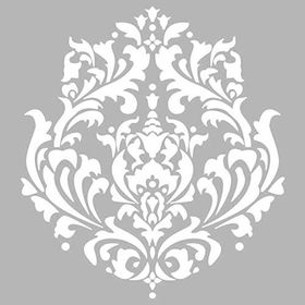Artikel ST-1344 Bertha Damask Desen Stencil Tasarımı 30x30 cm Kanvas Tablo