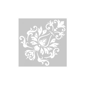 Artikel ST-1345 Isla Damask Desen Stencil Tasarımı 30x30 cm Kanvas Tablo
