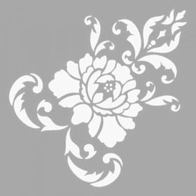 Artikel ST-1348 Anastasia Çiçek Motif Stencil Tasarımı 30x30 cm Kanvas Tablo