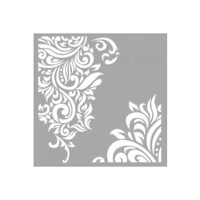 Artikel ST-1356 Lottie Köşe Desen Stencil Tasarımı 30x30 cm Kanvas Tablo