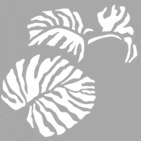 Artikel ST-1357 Eve Tropikal Desen Stencil Tasarımı 30x30 cm Kanvas Tablo