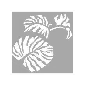 Artikel ST-1357 Eve Tropikal Desen Stencil Tasarımı 30x30 cm Kanvas Tablo