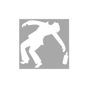 Artikel ST-1372 İkon Sarhoş Adam Stencil Tasarımı 30x30 cm Kanvas Tablo