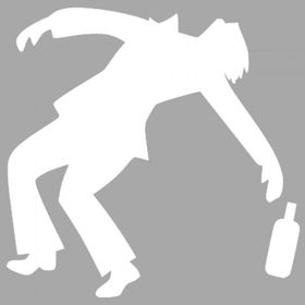 Artikel ST-1372 İkon Sarhoş Adam Stencil Tasarımı 30x30 cm Kanvas Tablo