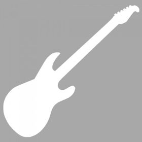 Artikel ST-1375 İkon Gitar Stencil Tasarımı 30x30 cm Kanvas Tablo