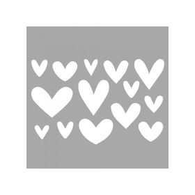 Artikel ST-1380 Sevimli Kalpler Desen Stencil Tasarımı 30x30 cm Kanvas Tablo