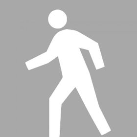 Artikel ST-1389 İkon Yürüyen Adam Stencil Tasarımı 30x30 cm Kanvas Tablo