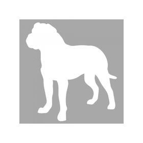Artikel ST-1399 İkon Bulldog Stencil Tasarımı 30x30 cm Kanvas Tablo