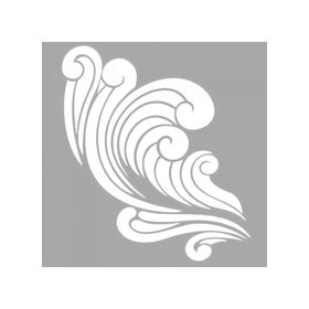 Artikel ST-1411 Japon Stili Dalgalar Stencil Tasarımı 30x30 cm Kanvas Tablo