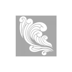 Artikel ST-1411 Japon Stili Dalgalar Stencil Tasarımı 30x30 cm Kanvas Tablo