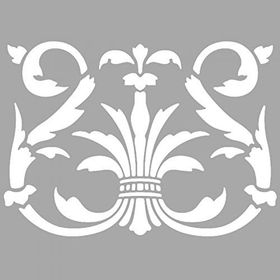 Artikel ST-1417 Bethanie Çiçek Motif Stencil Tasarımı 30x30 cm Kanvas Tablo