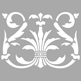 Artikel ST-1417 Bethanie Çiçek Motif Stencil Tasarımı 30x30 cm Kanvas Tablo