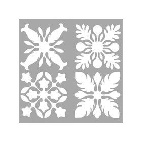 Artikel ST-1423 Gloria Karışık Karo Stencil Tasarımı 30x30 cm Kanvas Tablo