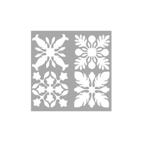 Artikel ST-1423 Gloria Karışık Karo Stencil Tasarımı 30x30 cm Kanvas Tablo
