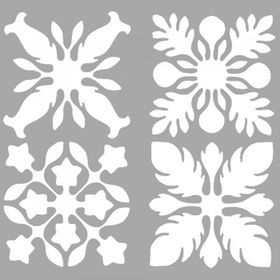 Artikel ST-1423 Gloria Karışık Karo Stencil Tasarımı 30x30 cm Kanvas Tablo