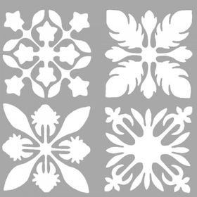 Artikel ST-1424 Melody Karışık Karo Stencil Tasarımı 30x30 cm Kanvas Tablo
