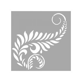 Artikel ST-1425 Barbara Çiçek Motif Stencil Tasarımı 30x30 cm Kanvas Tablo